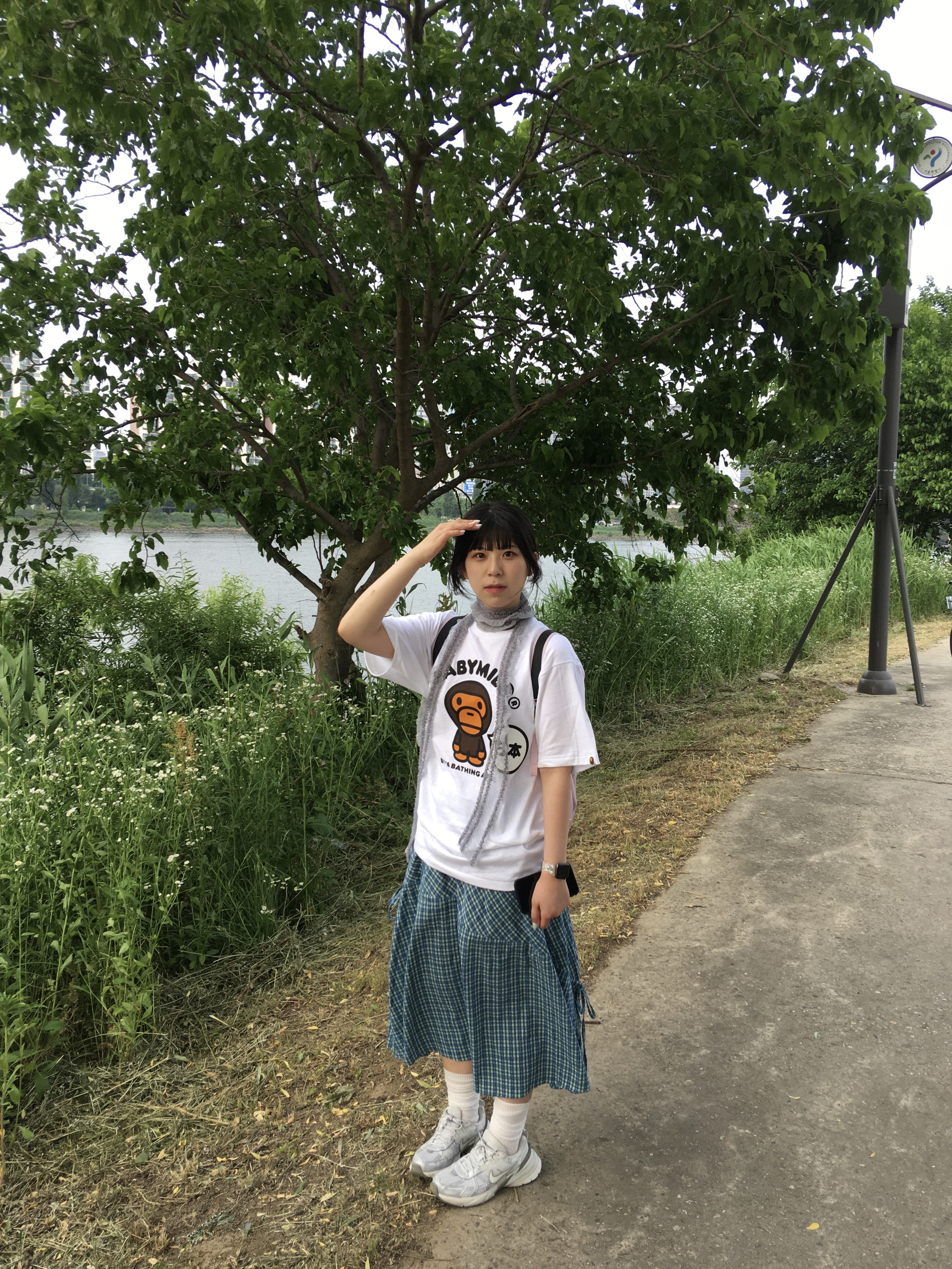 BAPE Baby Milo T-Shirt White, BAPE Japan Baby Milo T-Shirt #2 White 착용 스타일