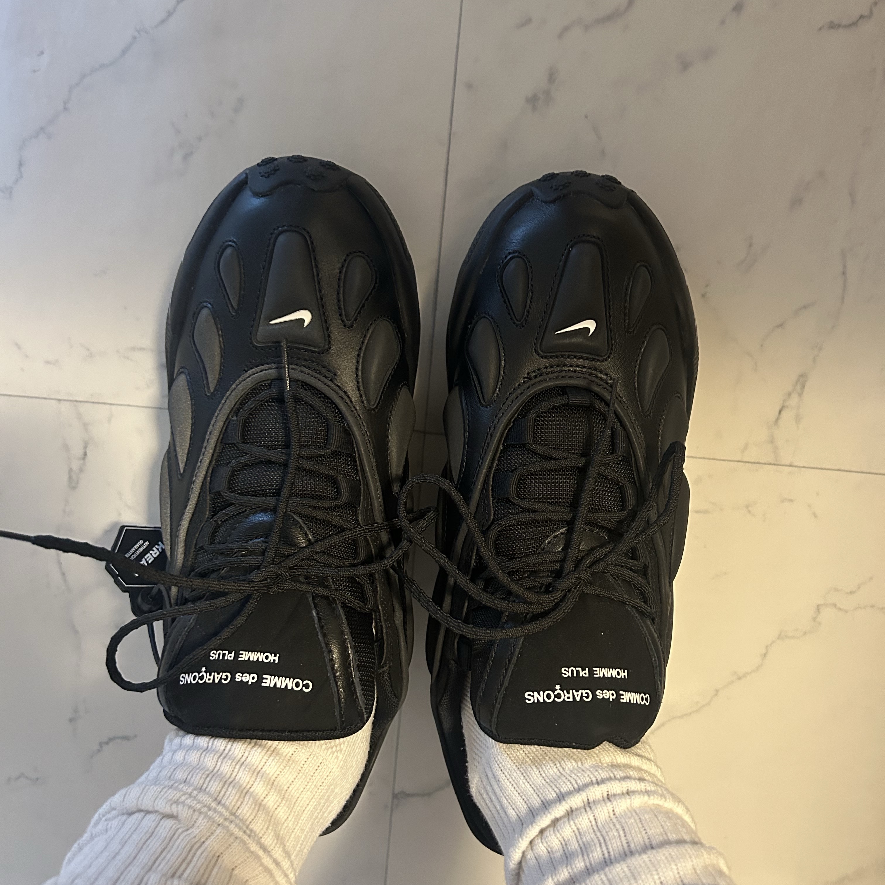Nike x Comme des Garcons Homme Plus Sense 96 SP Black 착용 스타일 - 4