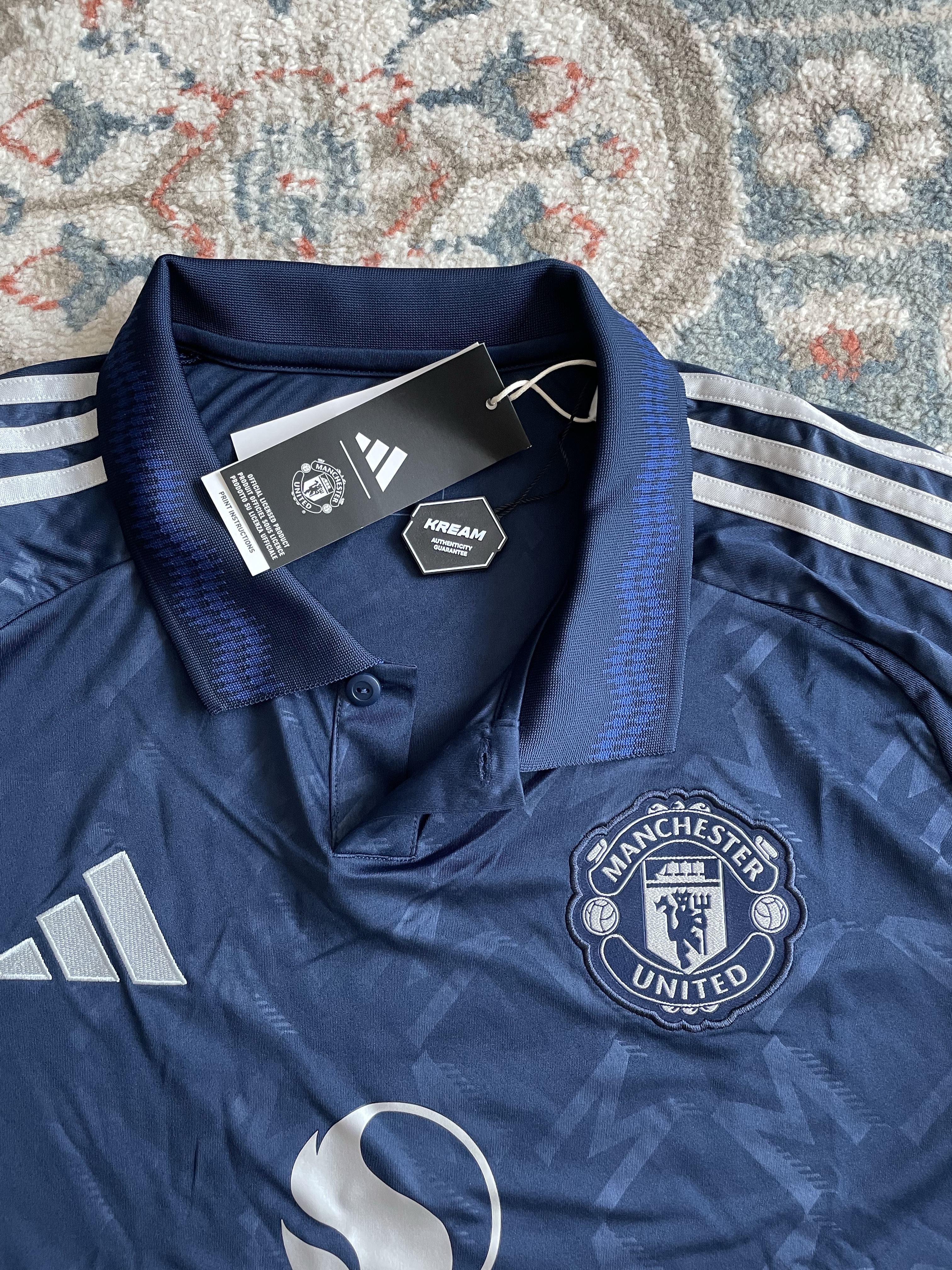 Adidas Manchester United 2024/25 Away Jersey Night Indigo - KR Sizing (Non Marking Ver.) 착용 스타일 - 2