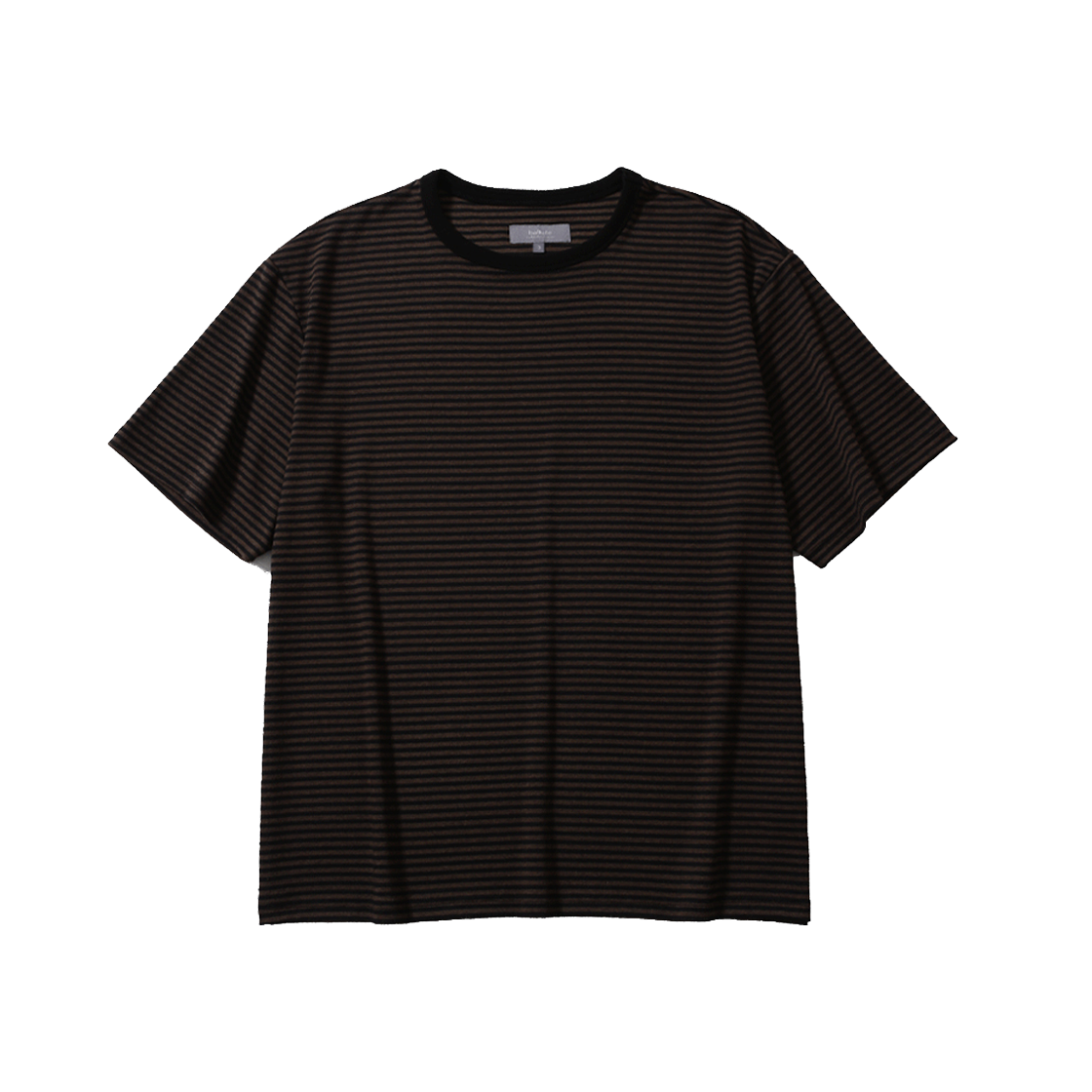 BAL071 Ballute Dusty Stripe Half Sleeve Brown&Black