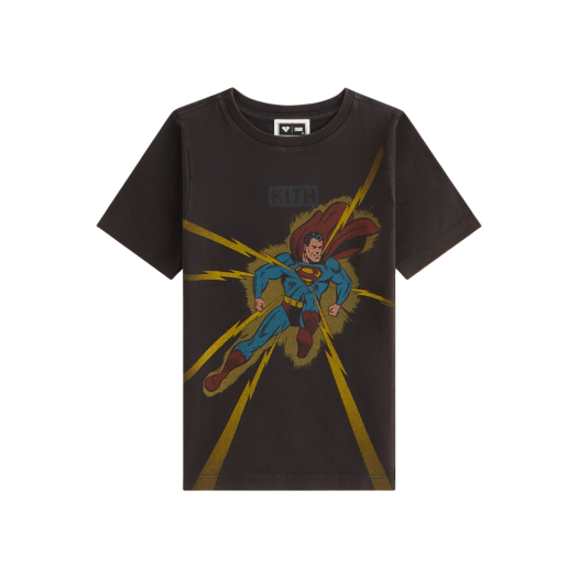 (Kids) Kith x Superman Lightning Bolt T-Shirt Black