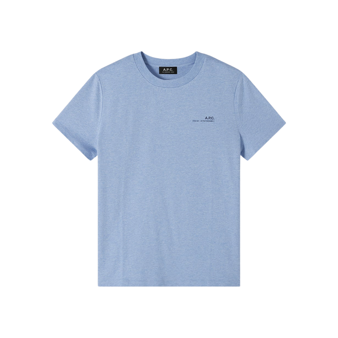 아페쎄 스탠다드 아이템 티셔츠 헤더 스카이 블루(A.P.C. Standard Item T-Shirt Heather Sky Blue) - 1