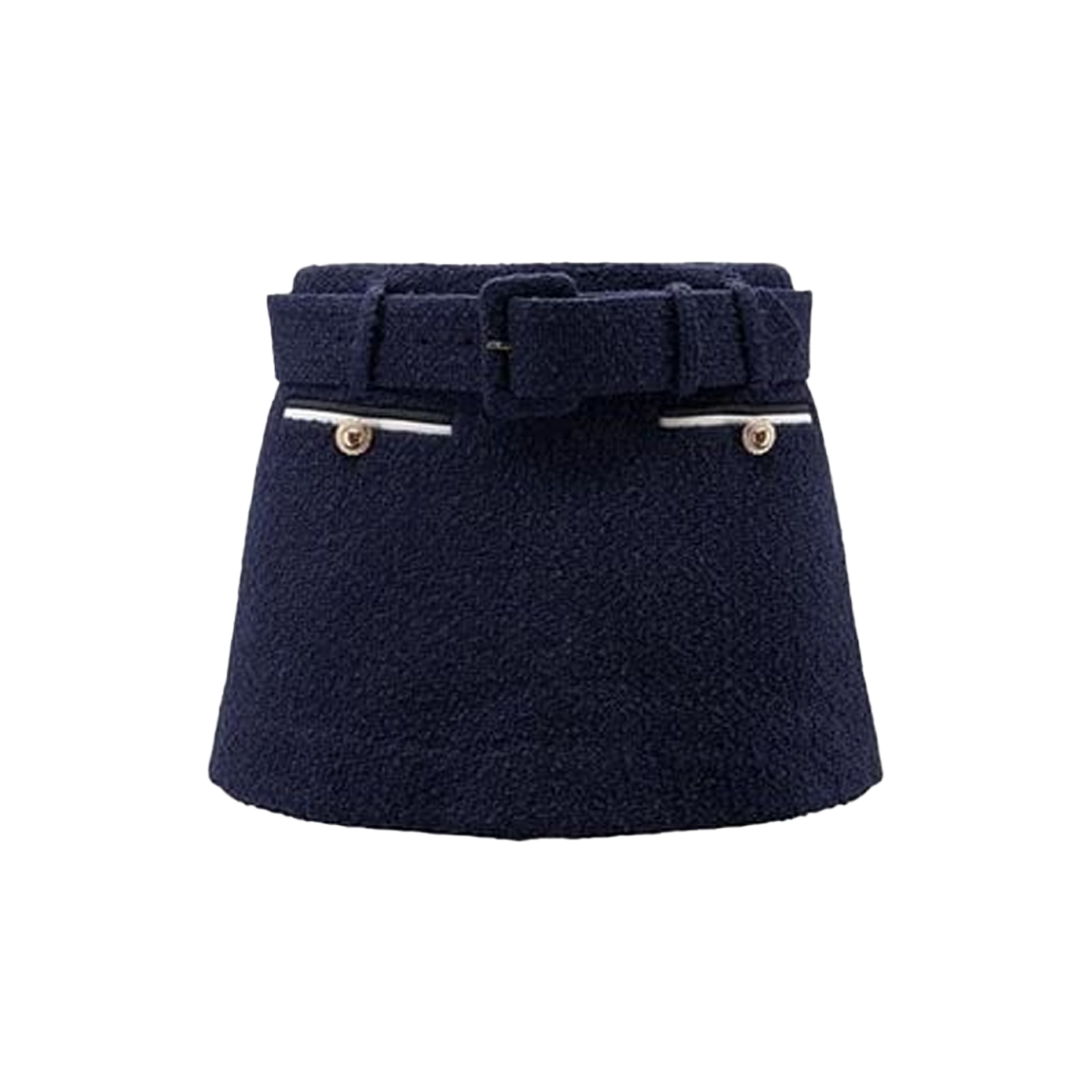 KW5CPASSF09NY Self Portrait Women Boucle Skort Blue - 25FW