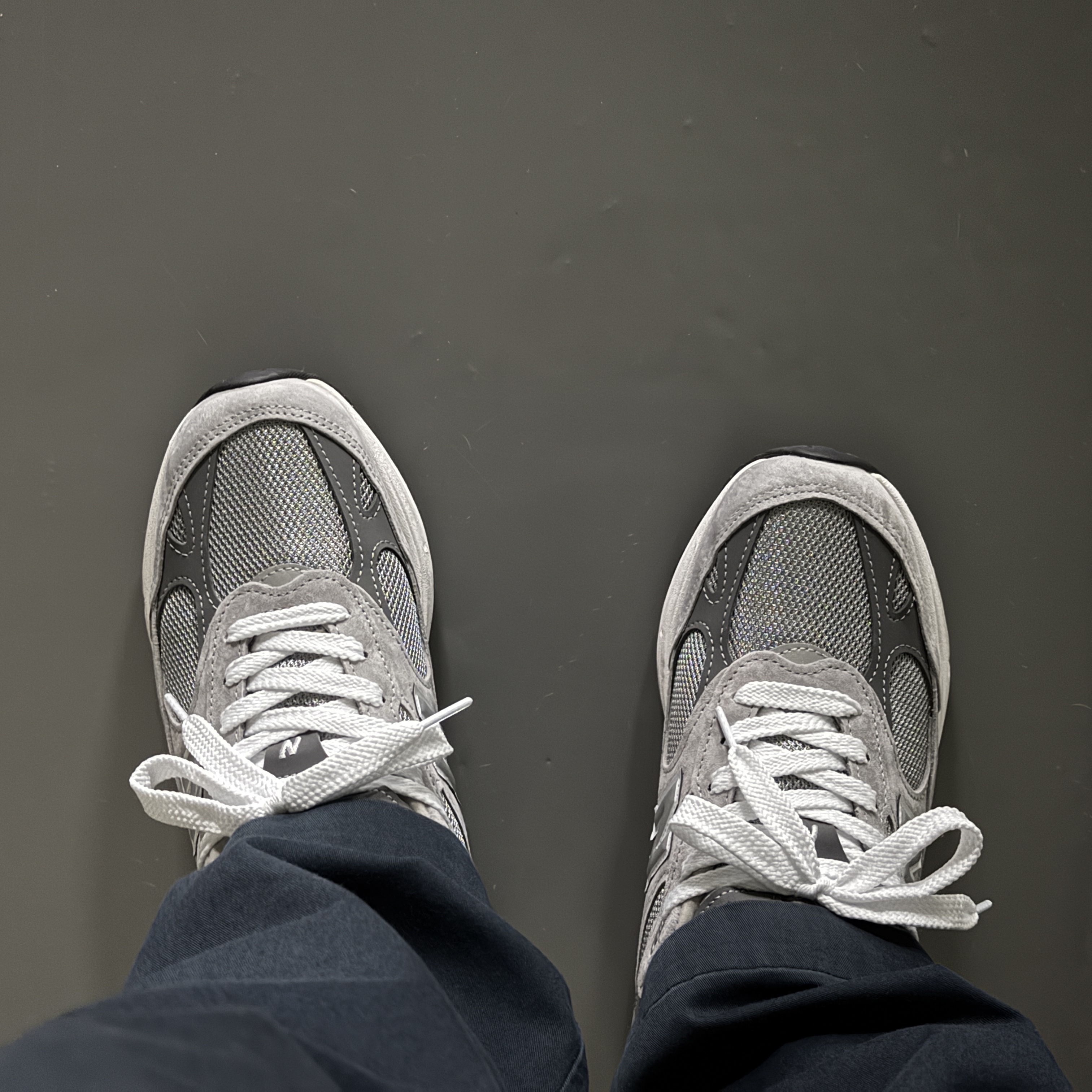 New Balance 993 Made in USA Grey - D Standard 착용 스타일 - 2