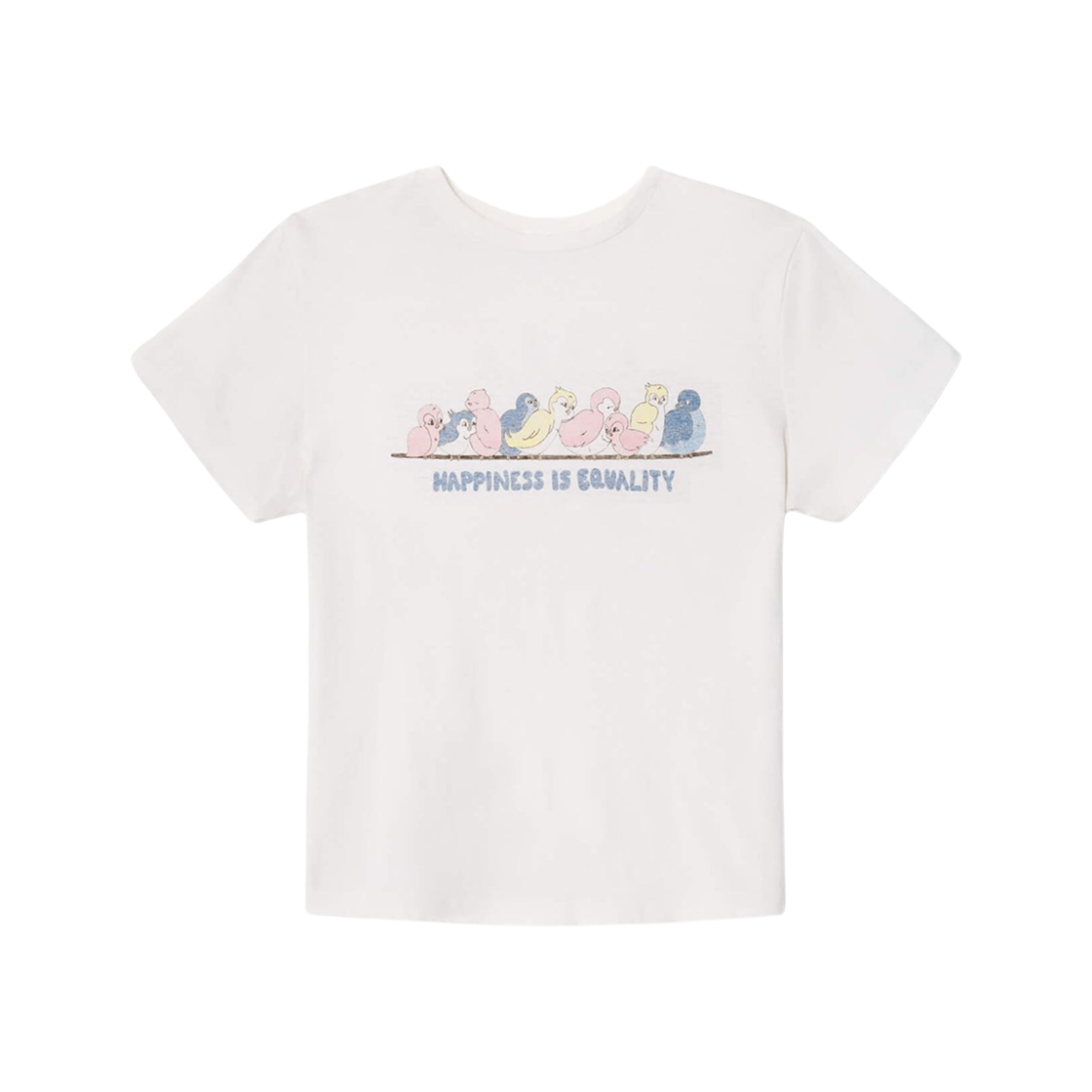 (W) 리던 클래식 버드 티셔츠 빈티지 화이트((W) Re/Done Classic Bird T-Shirt Vintage White)