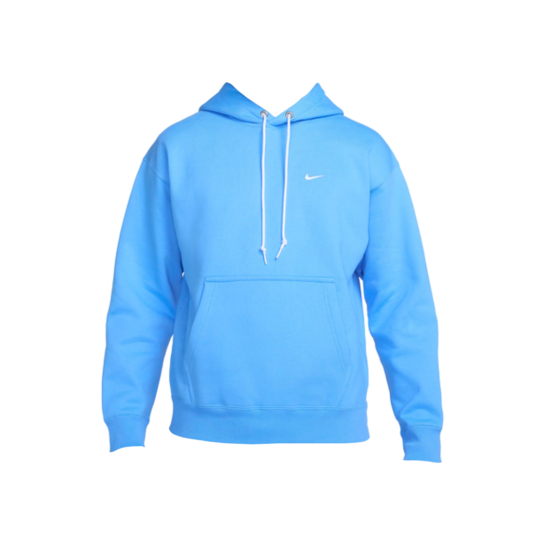 나이키 솔로 스우시 플리스 풀오버 후드 유니버시티 블루 화이트 - 아시아(Nike Solo Swoosh Fleece Pullover Hoodie University Blue White - Asia)