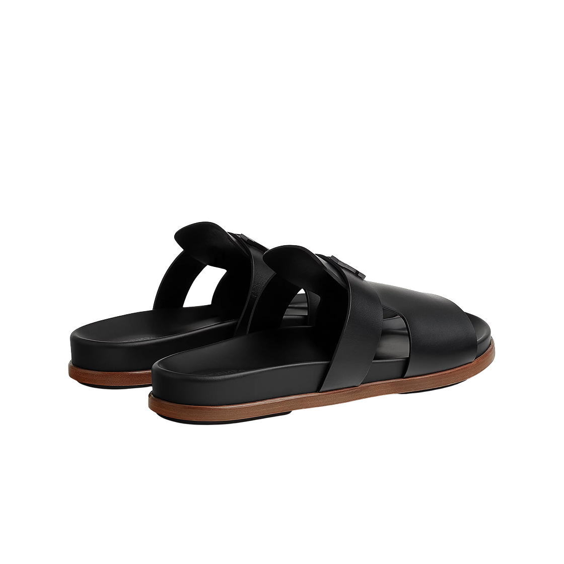 에르메스 조레스 샌들 카프스킨 & 브러쉬드 매트 블랙 PVD 하드웨어 누아(Hermes Jaures Sandal Calfskin & Brushed Matte Black PVD Noir) - 3