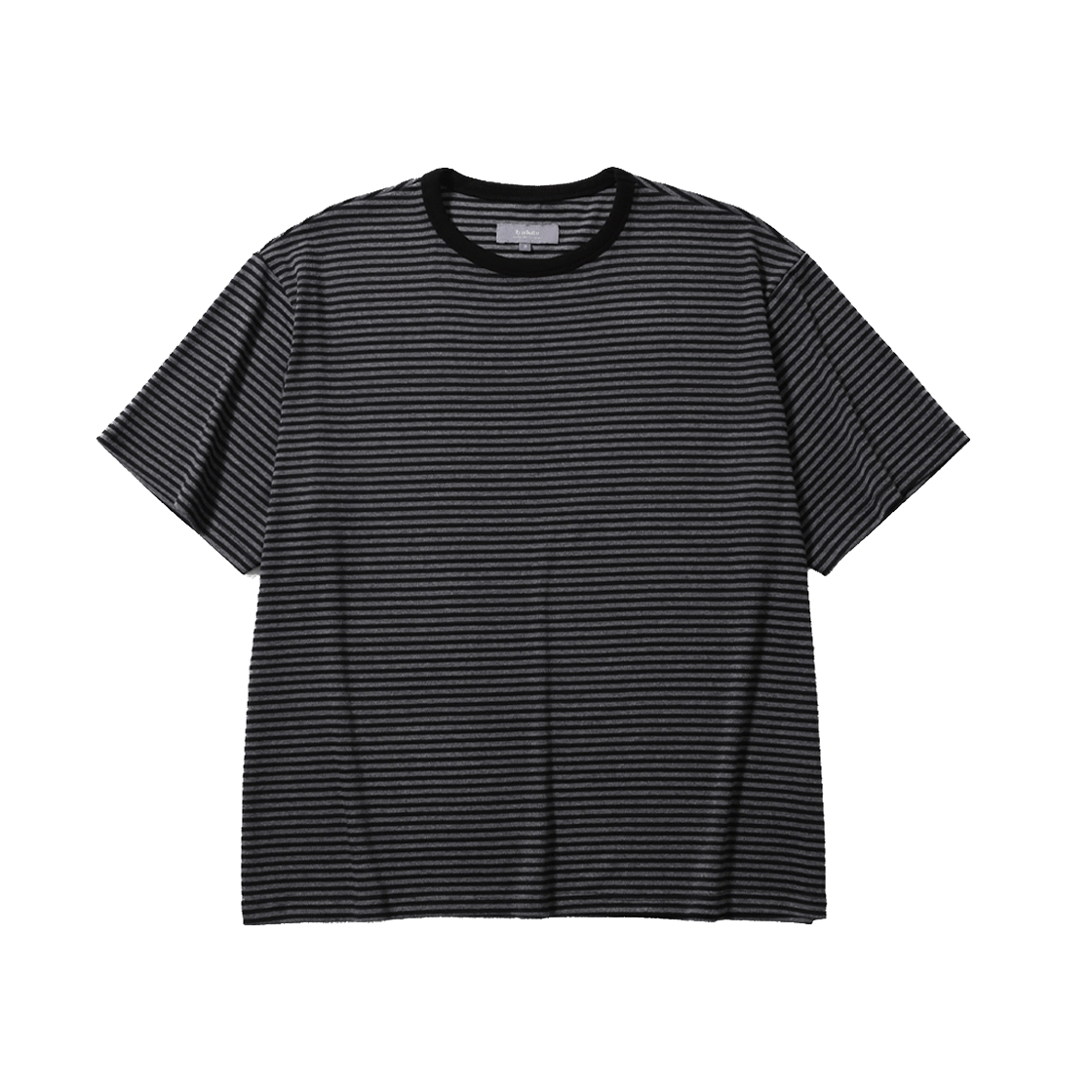 BAL070 Ballute Dusty Stripe Half Sleeve Charcoal & Black
