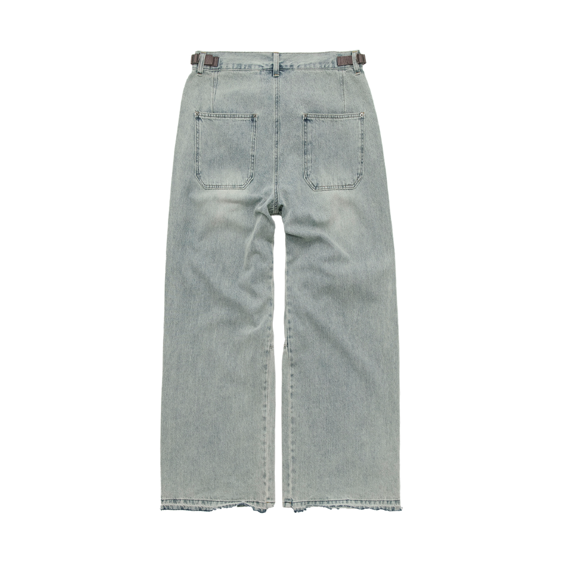 PL5ODN0541HA Polyteru Gosima Denim Pants Rivet Dot Bleached Ice - #3