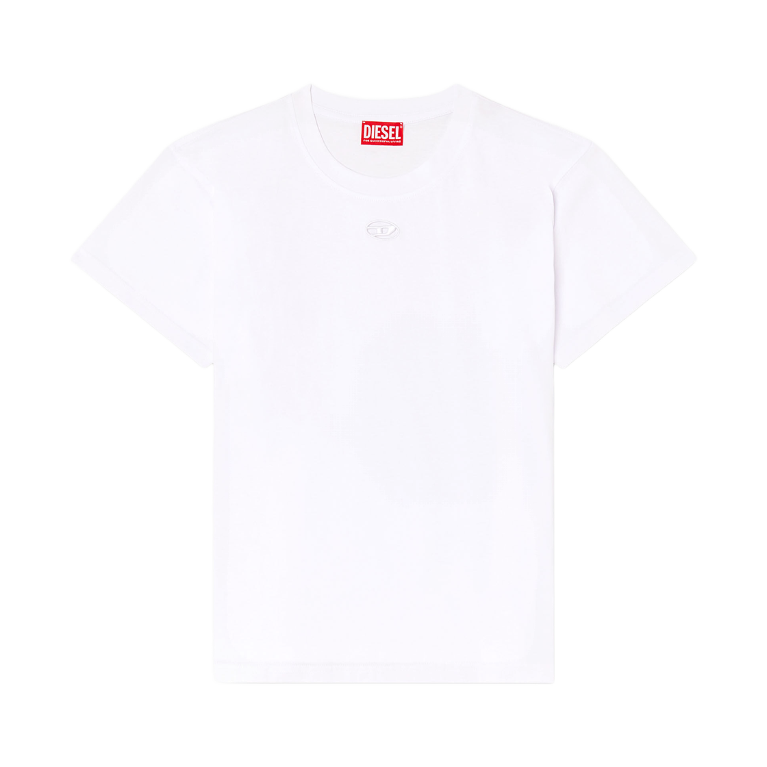 A177360NIA-X100 (W) Diesel T-Marey T-Shirt with Small Oval D White