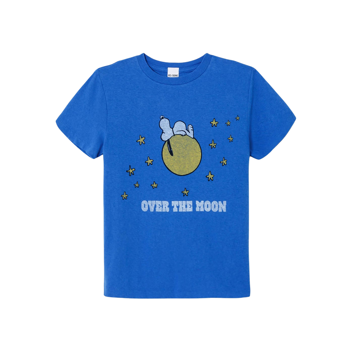 (W) 리던 클래식 스누피 문 티셔츠 라피스((W) Re/Done Classic Snoopy Moon T-Shirt Lapis)