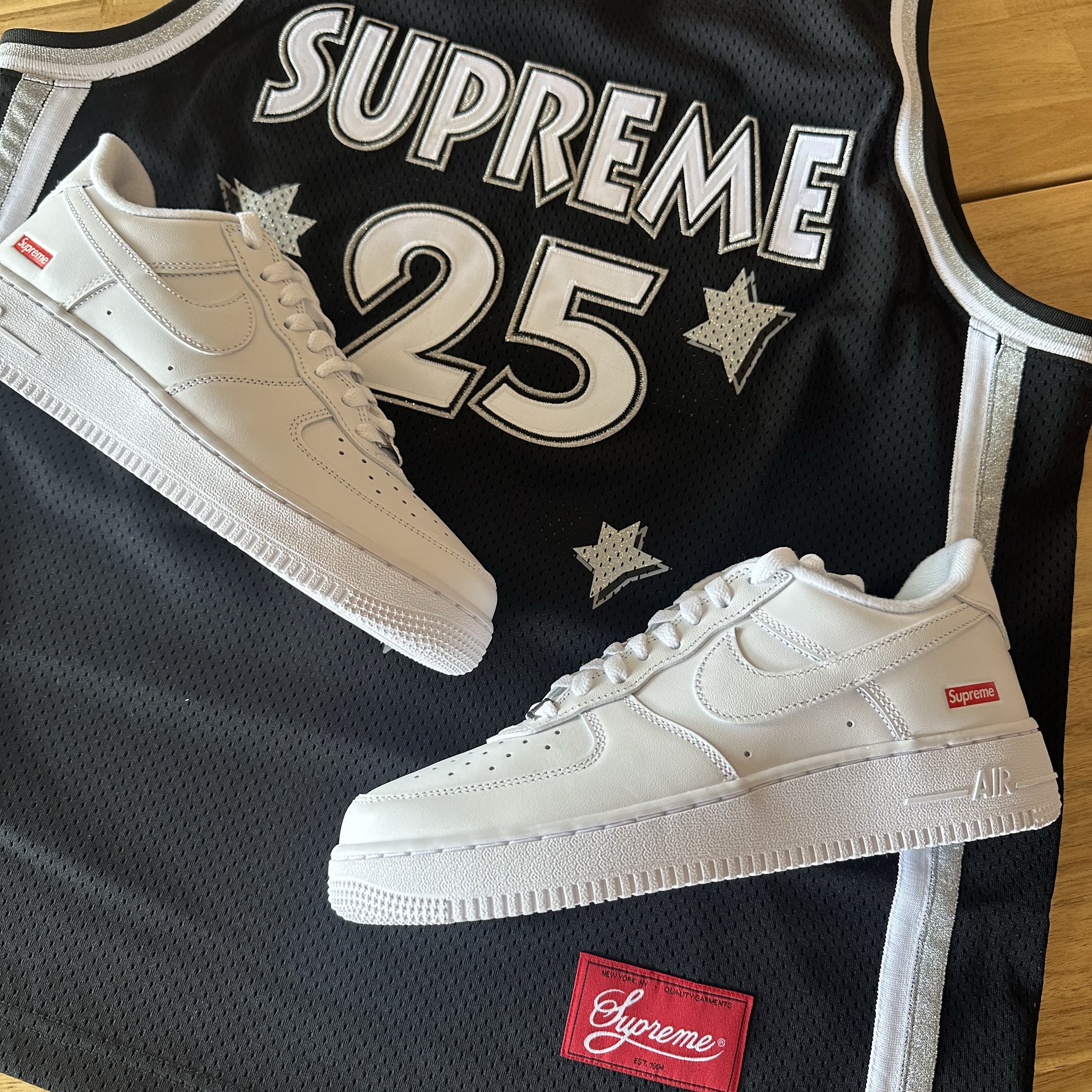 Supreme All Star Basketball Jersey Black - 25SS 착용 스타일