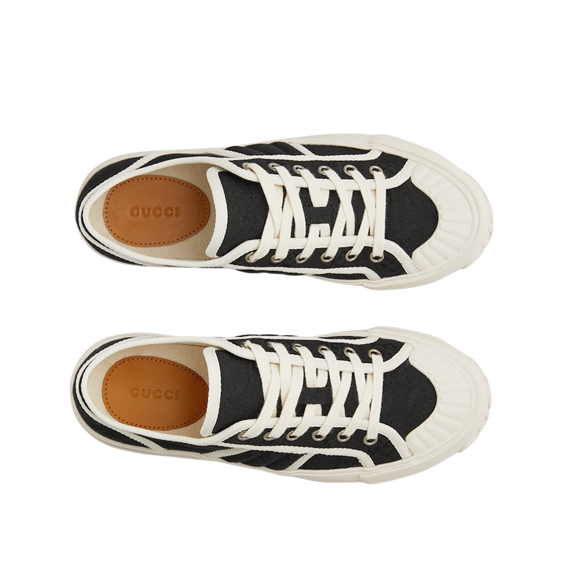 (W) 구찌 GG 캔버스 청키 스니커즈 블랙((W) Gucci GG Canvas Chunky Sneakers Black) - 2