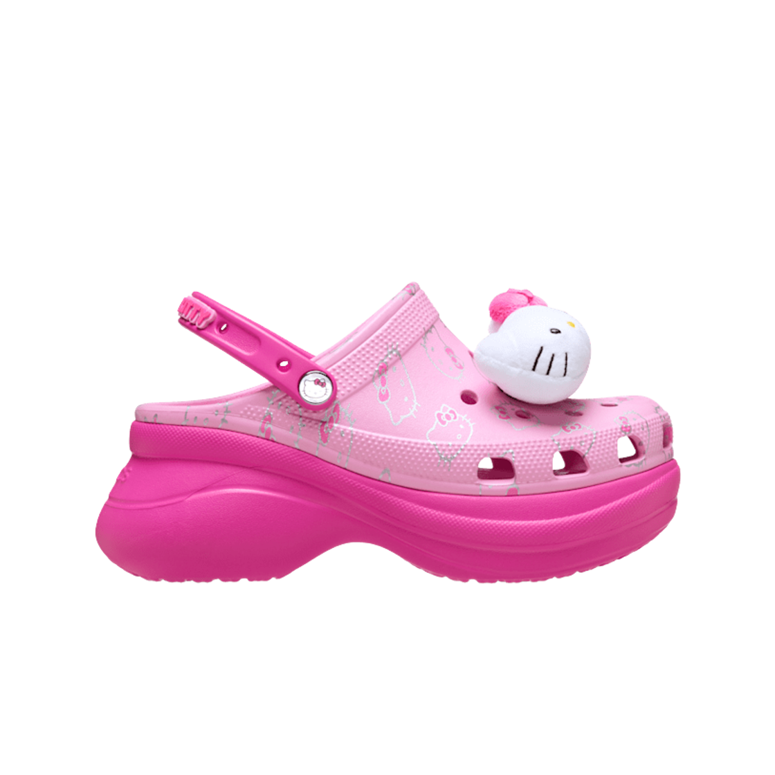 (W) 크록스 x 헬로 키티 클래식 베이 클로그 핑크((W) Crocs x Hello Kitty Classic Bae Clog Pink)