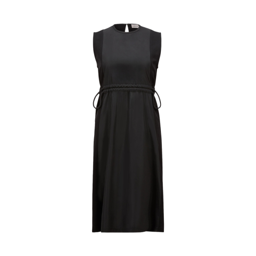 (W) Moncler Cotton Knee Length Dress Black - 25SS