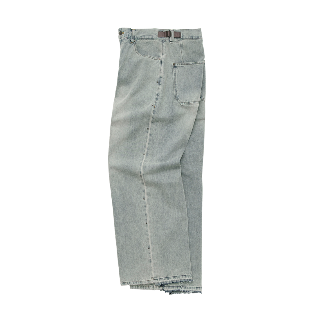 PL5ODN0541HA Polyteru Gosima Denim Pants Rivet Dot Bleached Ice - #2