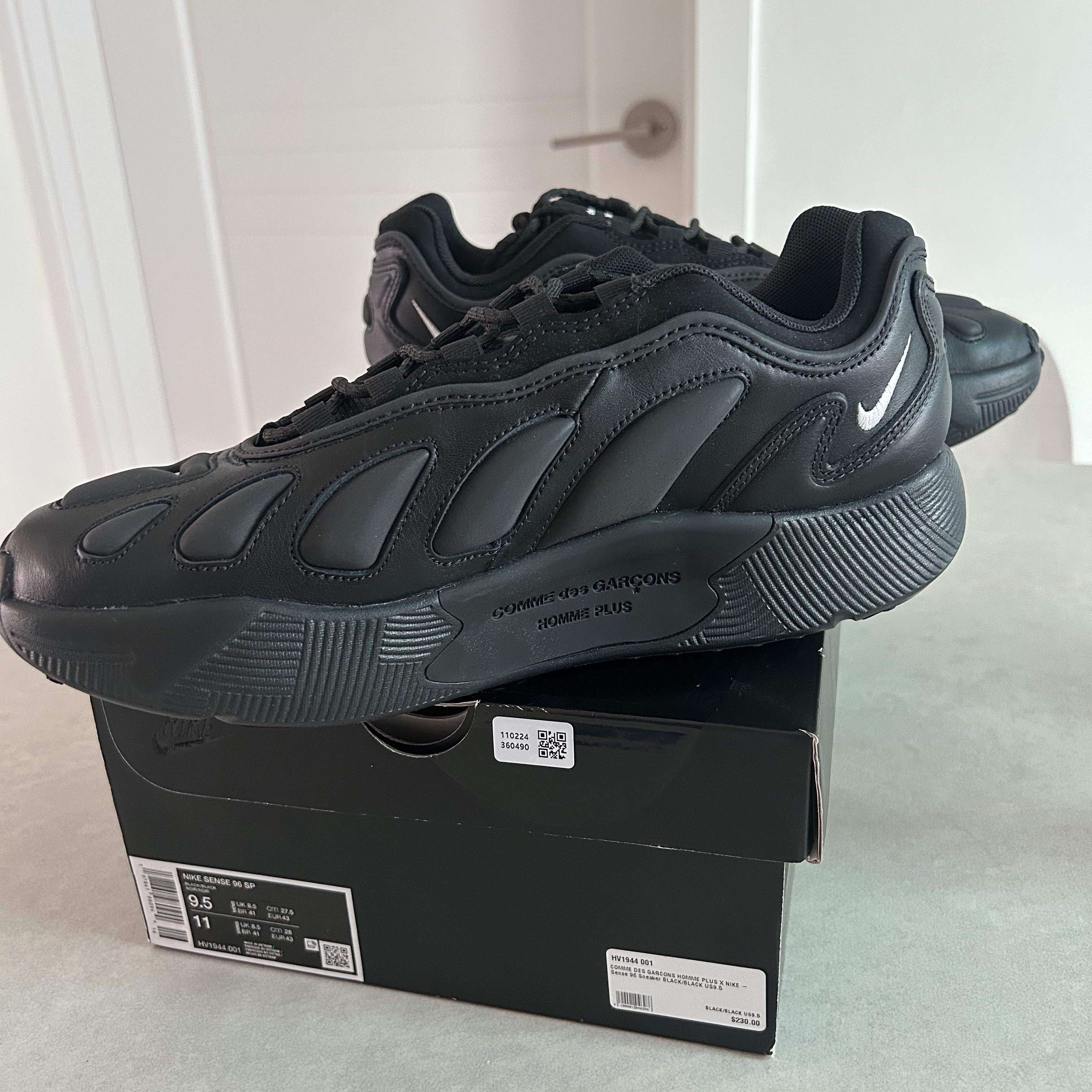 Nike x Comme des Garcons Homme Plus Sense 96 SP Black 착용 스타일 - 1