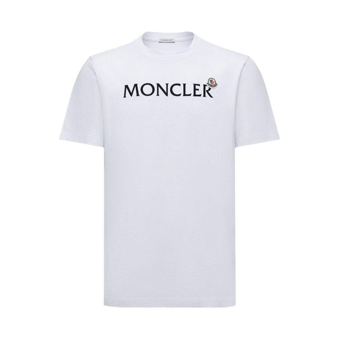몽클레르 플록 로고 코튼 티셔츠 화이트 - 25FW(Moncler Flocked Logo Cotton T-Shirt White - 25FW)