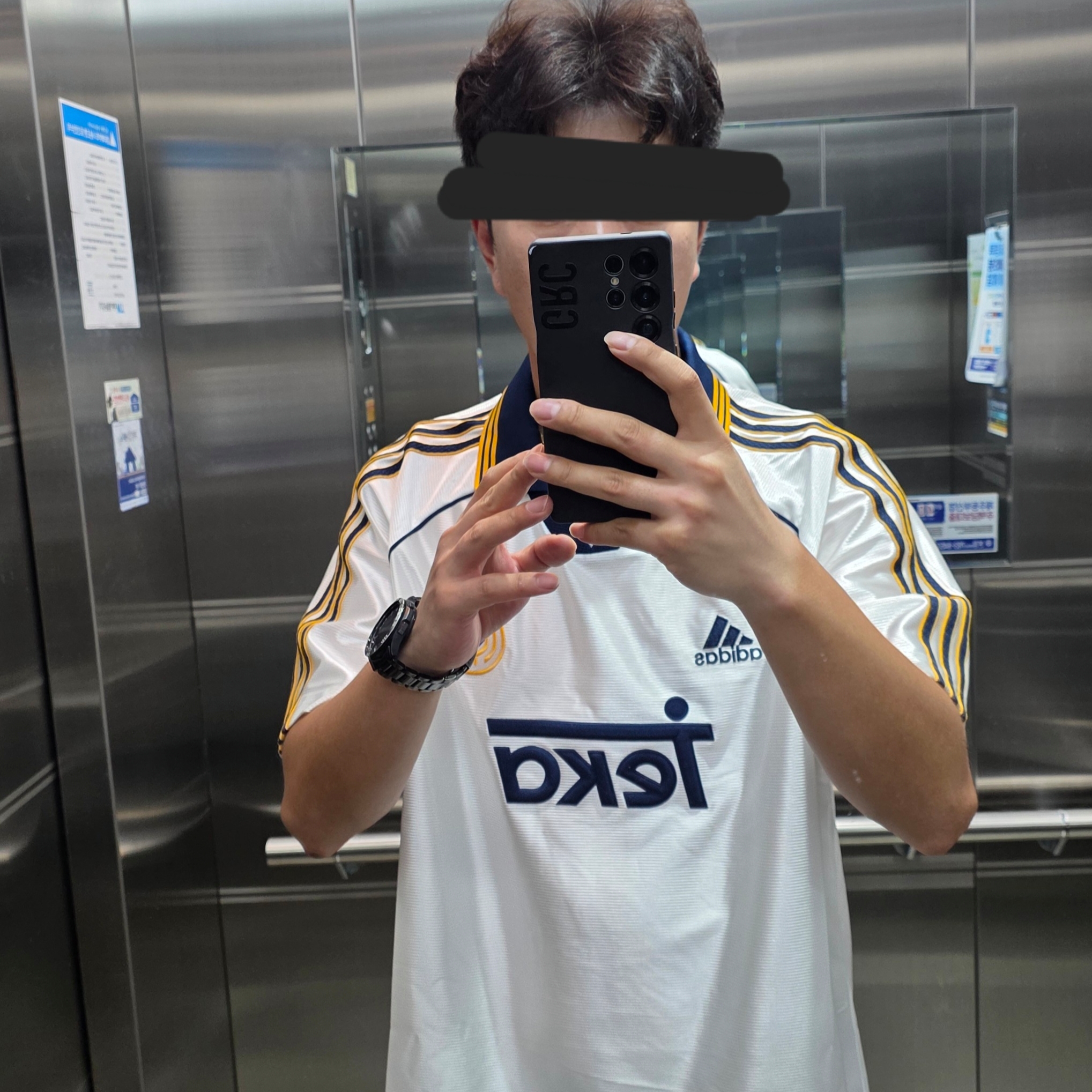 Adidas Real Madrid 99/00 Home Jersey White - KR Sizing (Non Marking Ver.) 착용 스타일 - 1