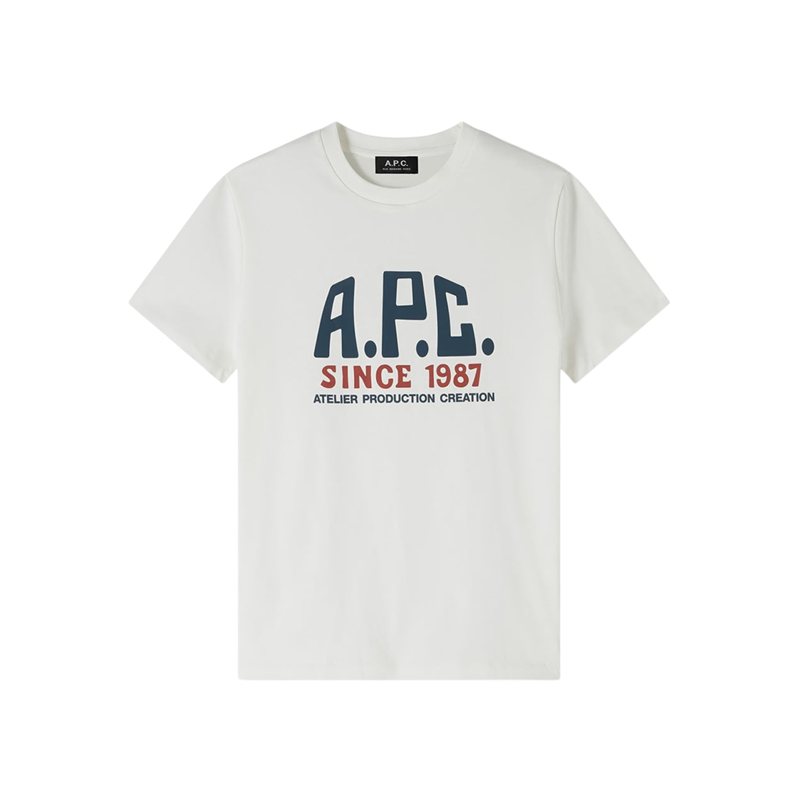 아페쎄 프린트 라벨 티셔츠 화이트(A.P.C. Print Label T-Shirt White) - 1