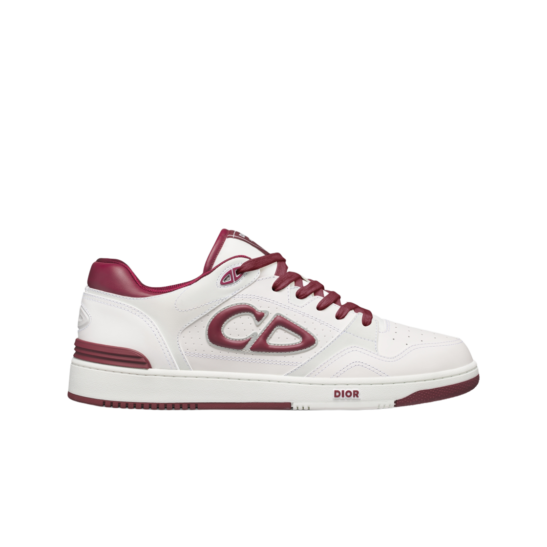 디올 B57 드리블 로우 톱 스니커즈 스무스 카프스킨 화이트 스웨이드 화이트 레드(Dior B57 Dribble Low Top Sneakers Smooth Calfskin with White Suede White Red) - 1