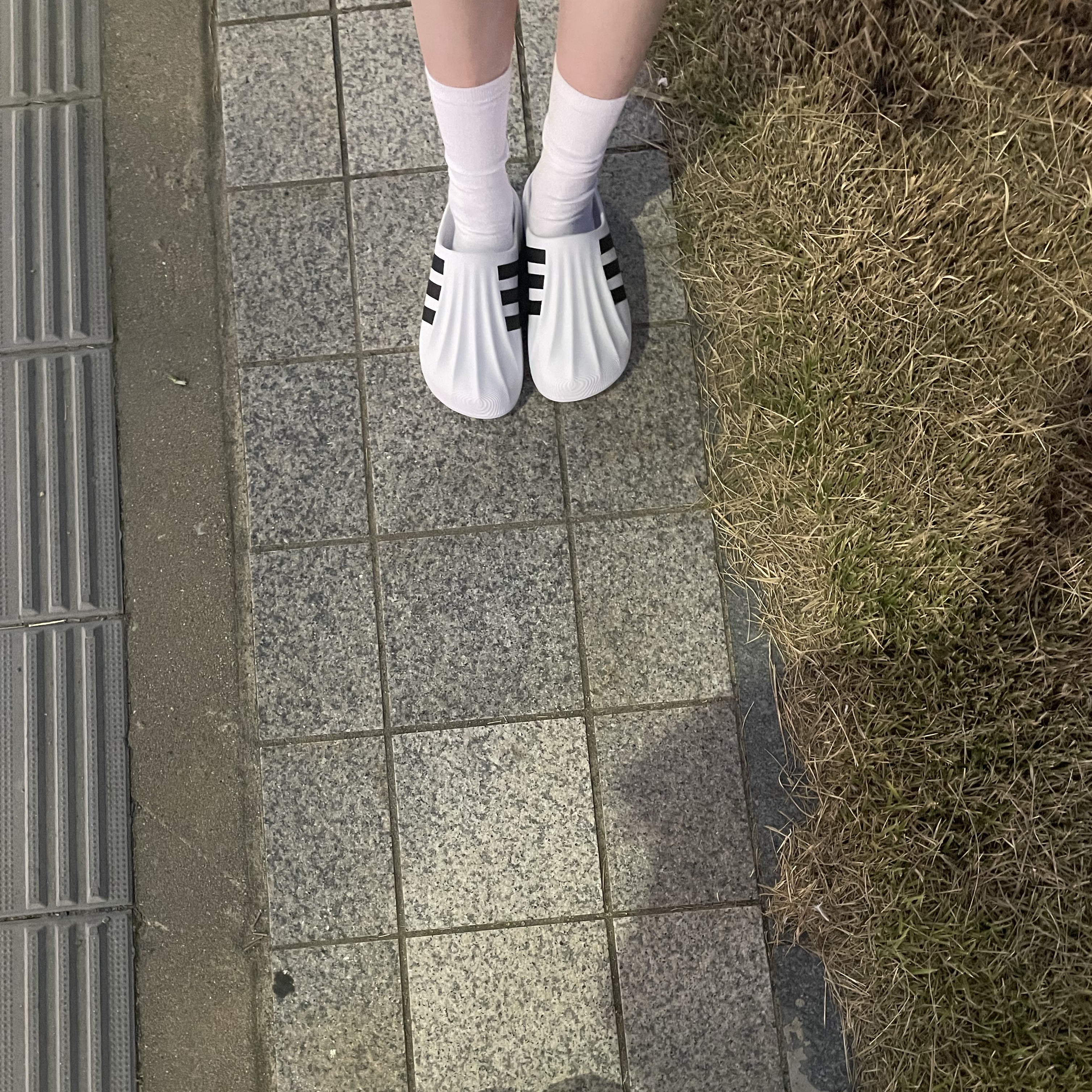 Adidas Adifom Superstar Mule Cloud White 착용 스타일 - 2