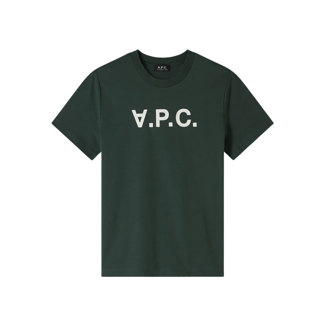 아페쎄 스탠다드 그랜드 VPC 티셔츠 베르 폰세 블랑(A.P.C. Standard Grand VPC T-Shirt Vert Fonce Blanc) - 1