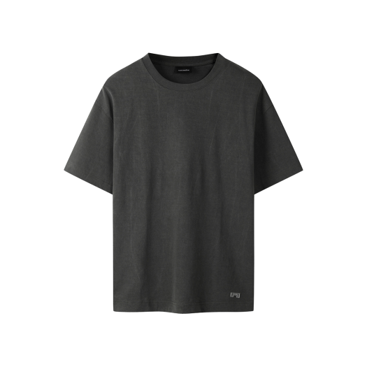 CWTAM25435GYD Customellow Dyed Half Sleeve T Shirt Dark Gray