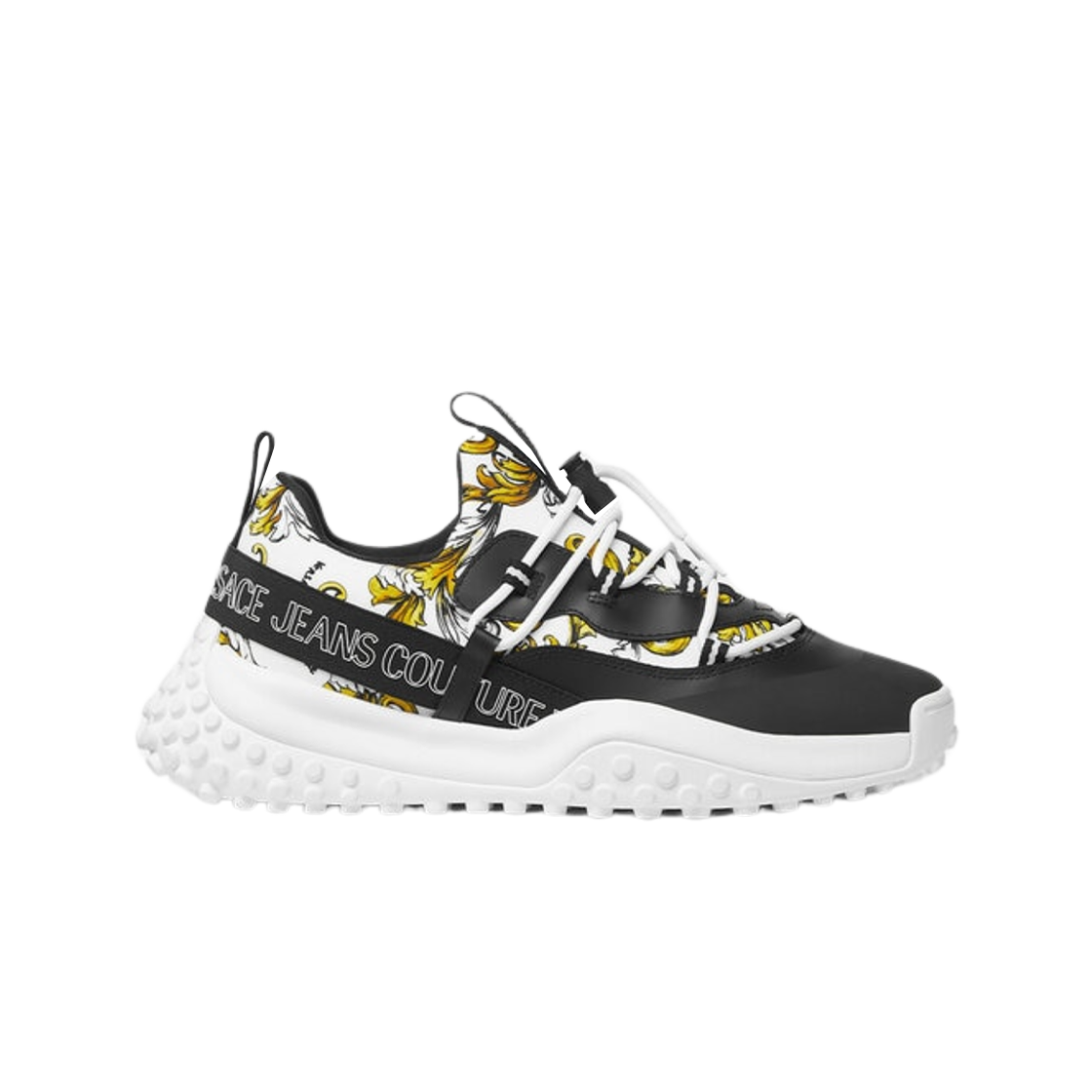 78YA3SN2-ZSC68-G03 Versace Outline Barocco Hyber Sneakers White