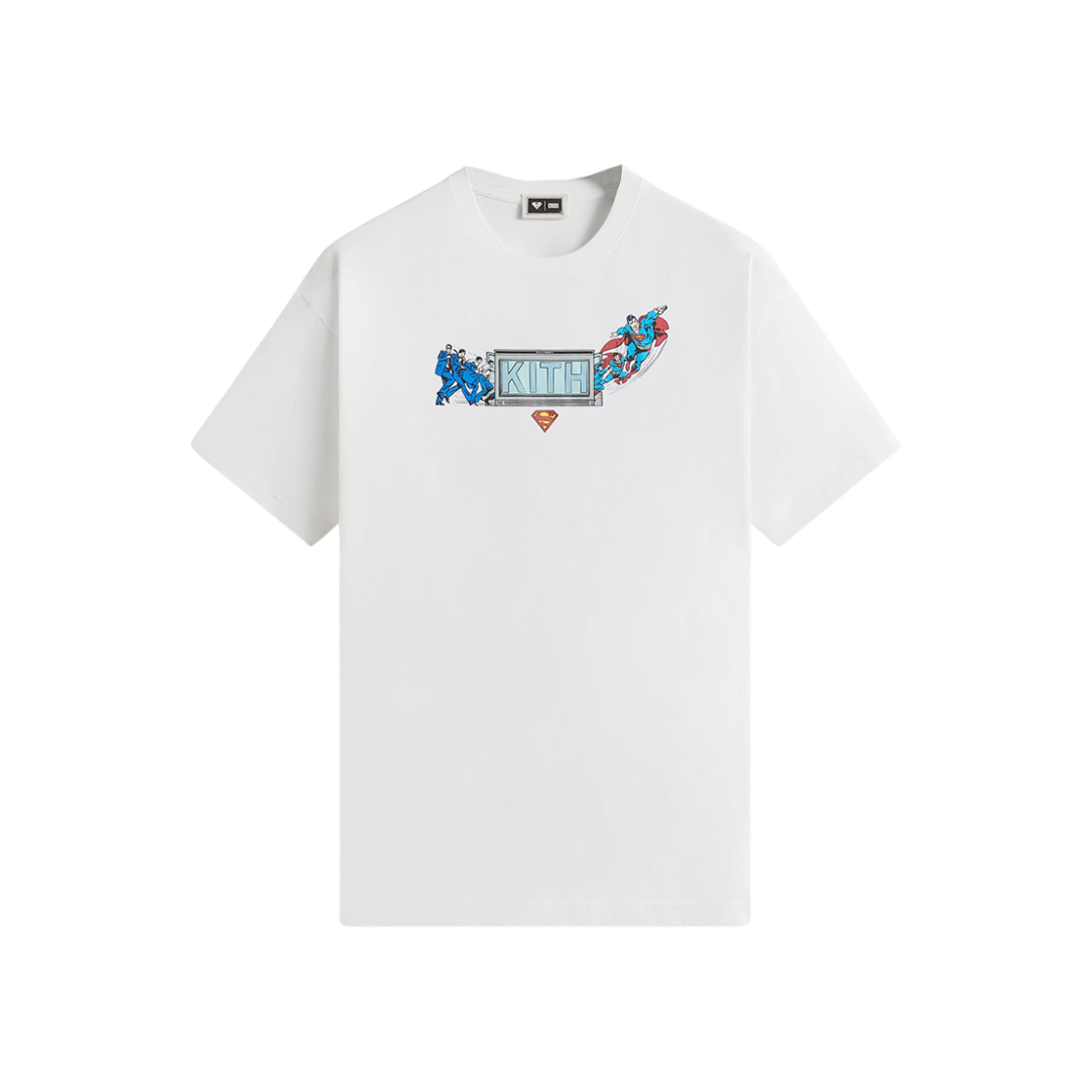 키스 x 슈퍼맨 부스 빈티지 티셔츠 화이트(Kith x Superman Booth Vintage T-Shirt White)