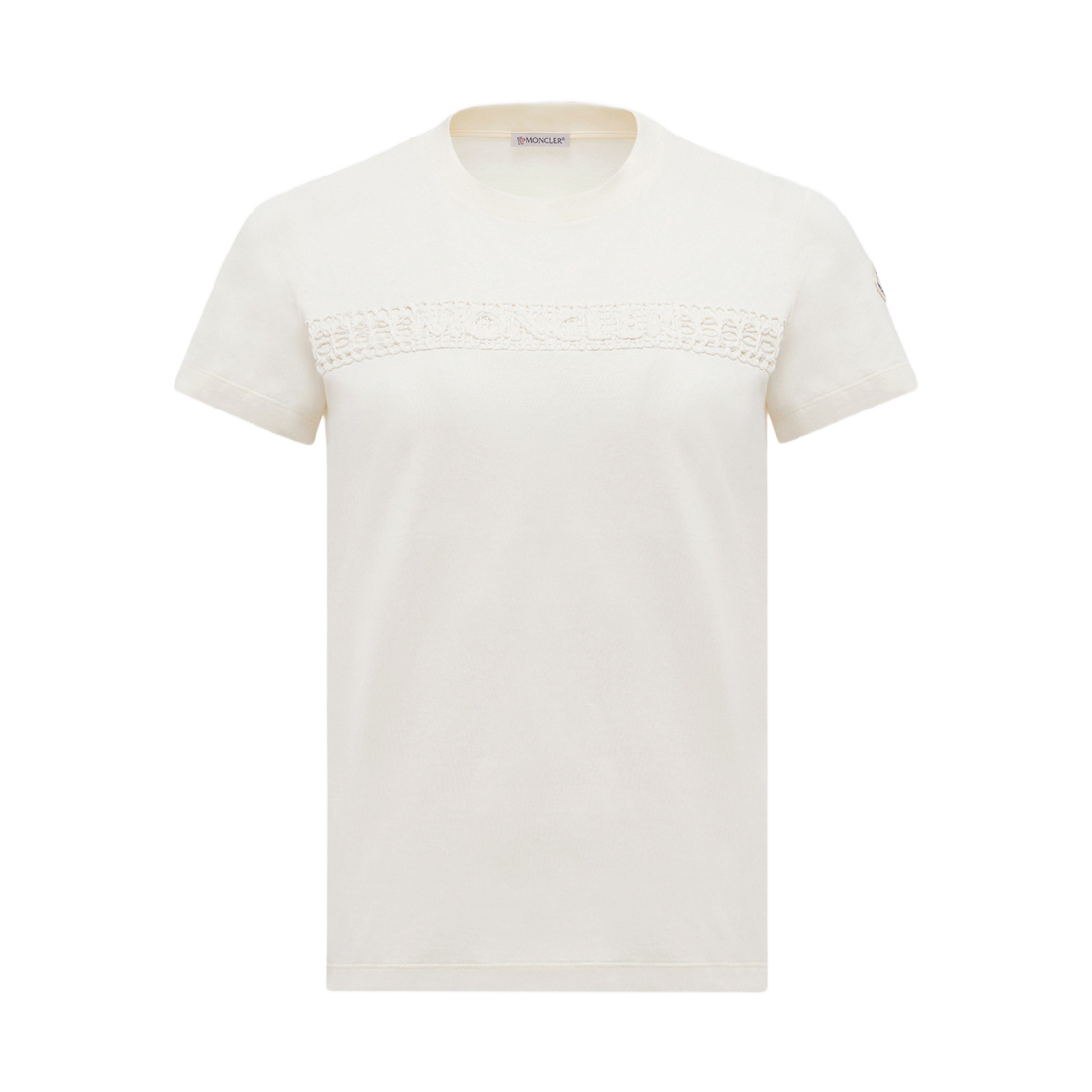 K1-093-8C00044-89AUO-034 (W) Moncler Embroidered Logo Cotton T-Shirt White - 25SS