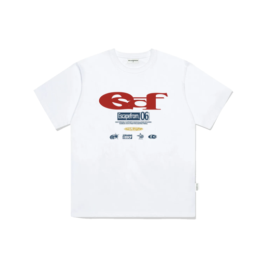 Tシャツ・カットソー ESCAPEFROM ESCF LOGO COLLAGE PRINT SLIMFIT T-shirt MUSINSA公式 | ESCAPEFROM Strawberry Dot ESCF Logo Collage