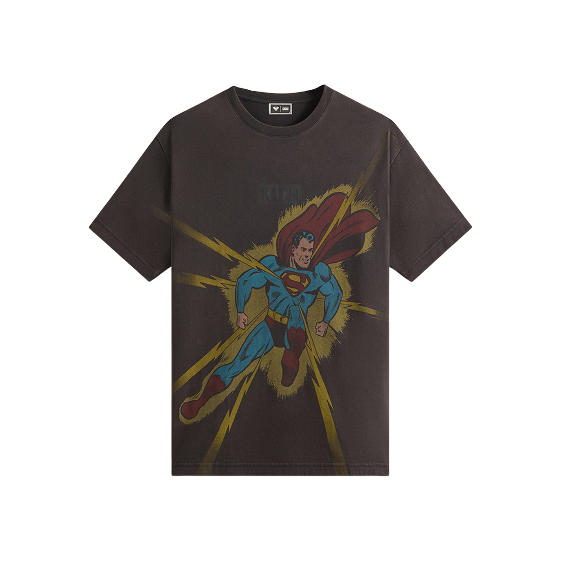 KHM033852-001 Kith x Superman Lightning Bolt T-Shirt Black