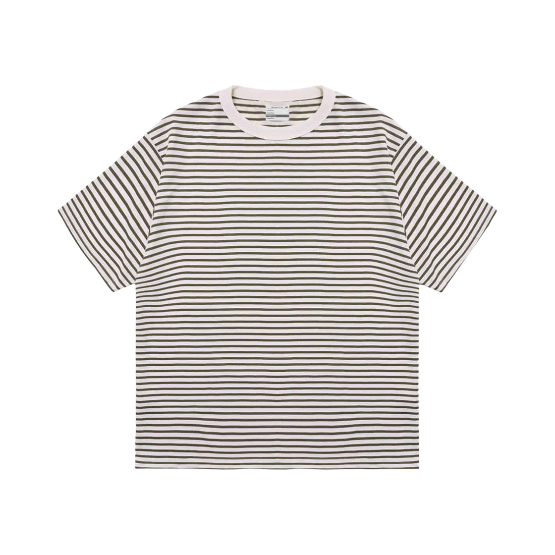 에스티유 클래식 스트라이프 티셔츠 카키