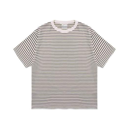 2502MSTKH STU Classic Stripe T-shirt Khaki