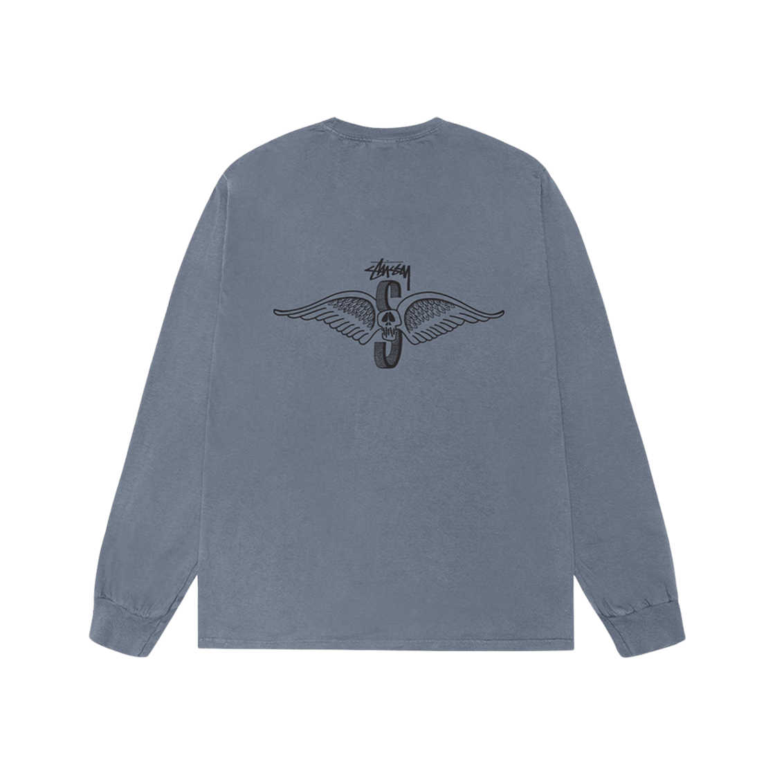 스투시 스컬 윙스 피그먼트 다이드 롱슬리브 티셔츠 네이비(Stussy Skull Wings Pigment Dyed LS T-Shirt Navy) - 2
