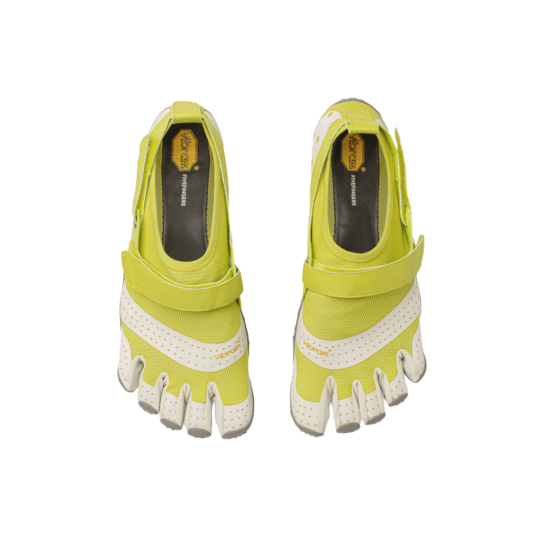 (W) 비브람 파이브핑거스 V 아쿠아 라임 그린 아이보리 그레이((W) Vibram Fivefingers V-Aqua Lime Green Ivory Grey) - 2