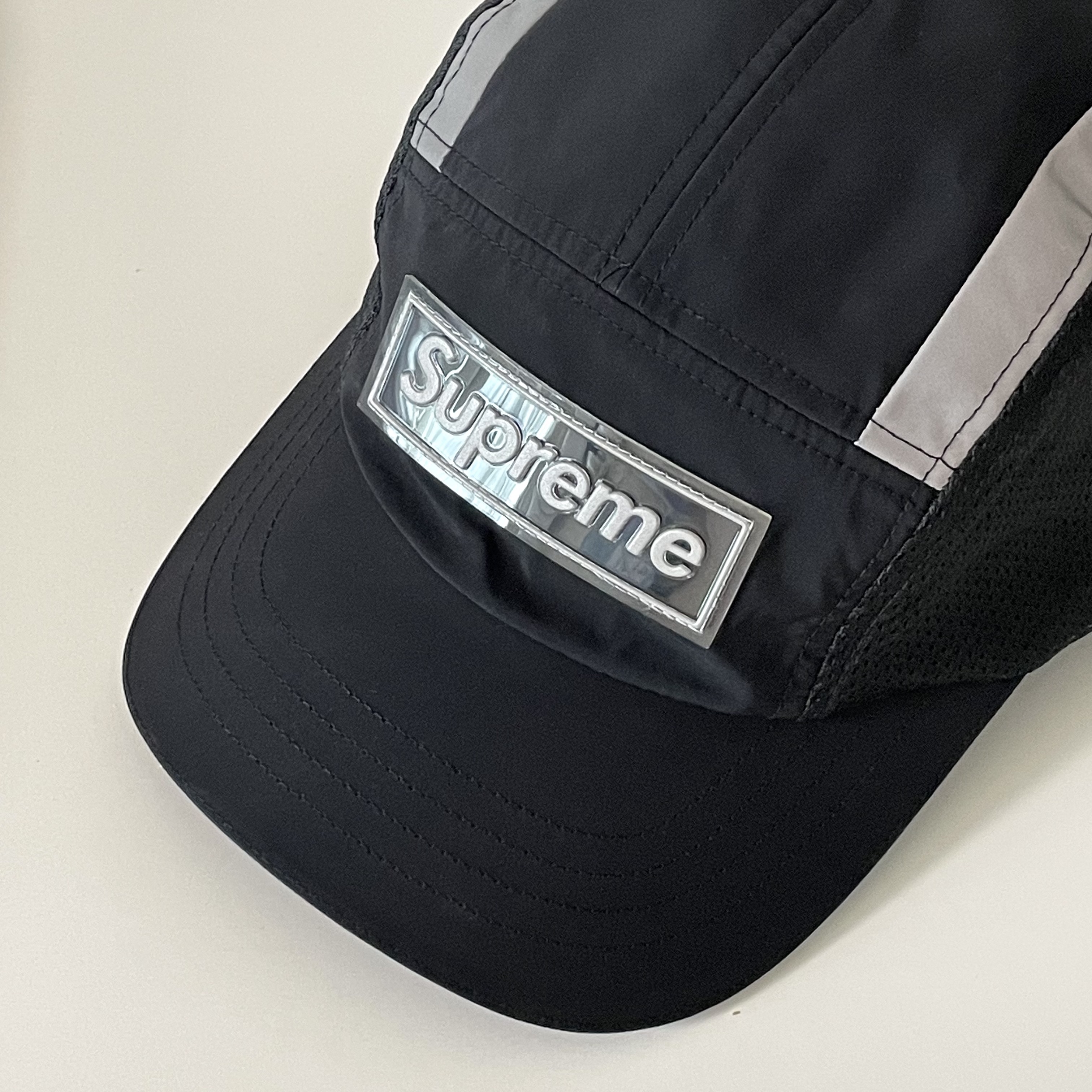 Supreme Side Mesh Camp Cap Black - 25SS 착용 스타일