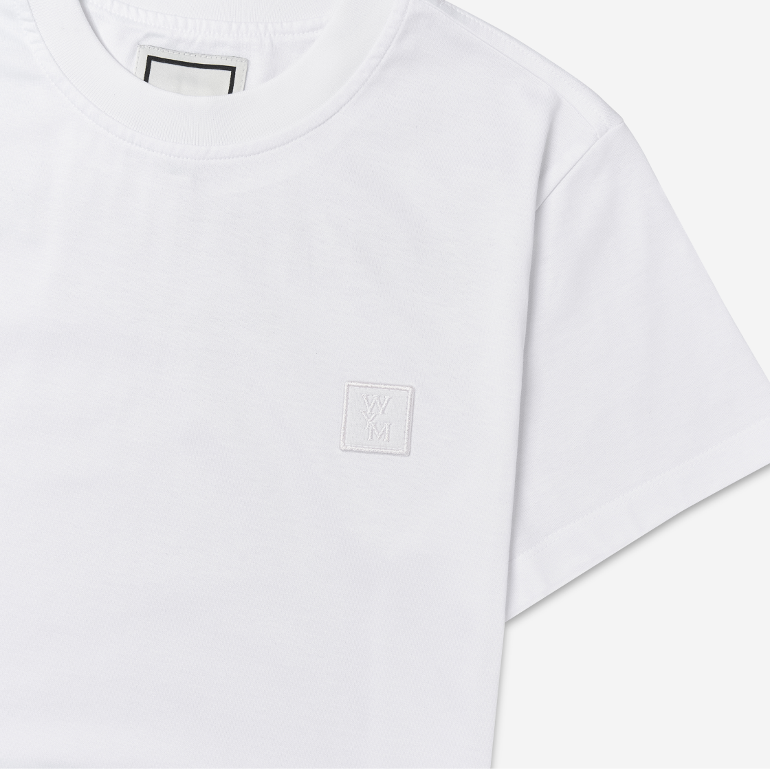 (W) 우영미 메탈릭 엠보싱 백로고 티셔츠 화이트 - 24SS((W) Wooyoungmi Metallic Embossed Back Logo T-Shirt White - 24SS) - 4