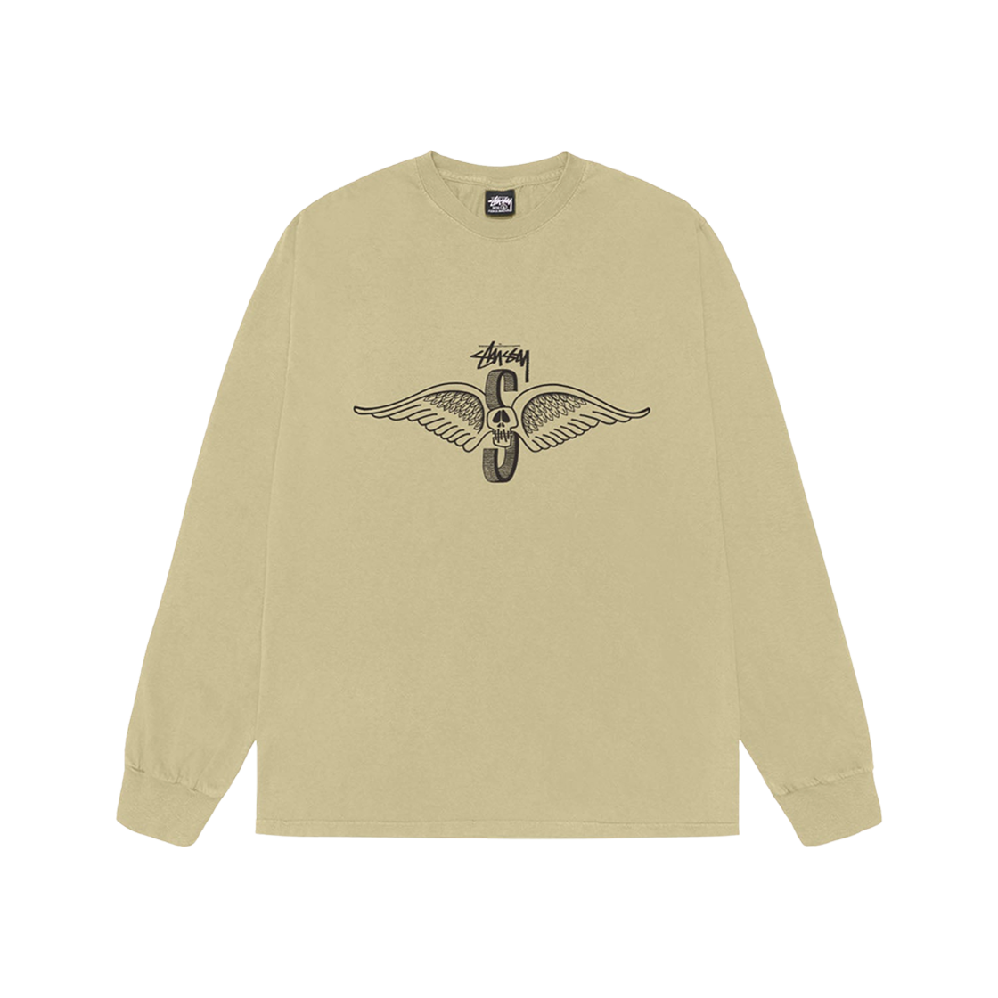 스투시 스컬 윙스 피그먼트 다이드 롱슬리브 티셔츠 엘름(Stussy Skull Wings Pigment Dyed LS T-Shirt Elm)