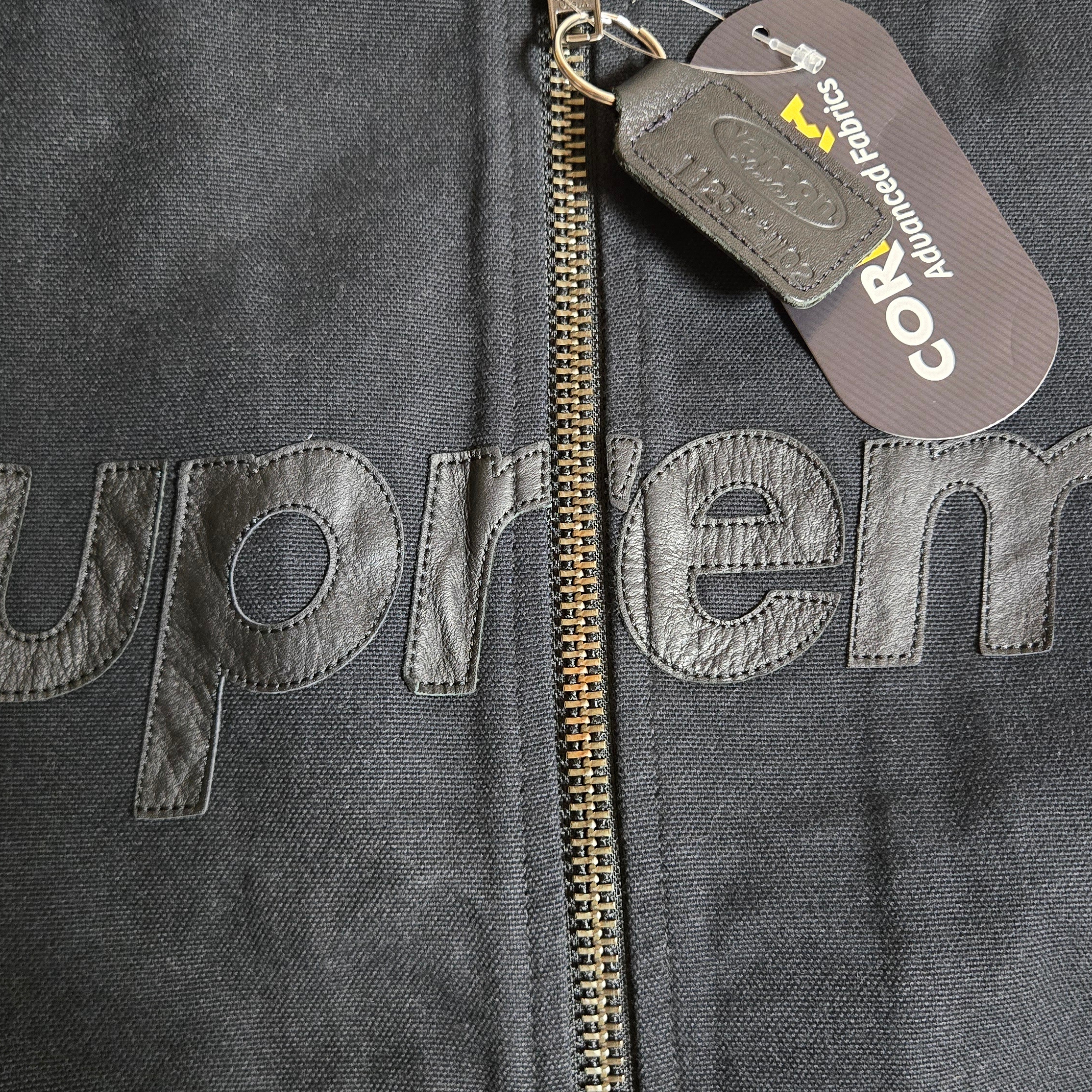 Supreme x Vanson Leathers Cordura Cotton Jacket Black - 25SS 착용 스타일 - 2