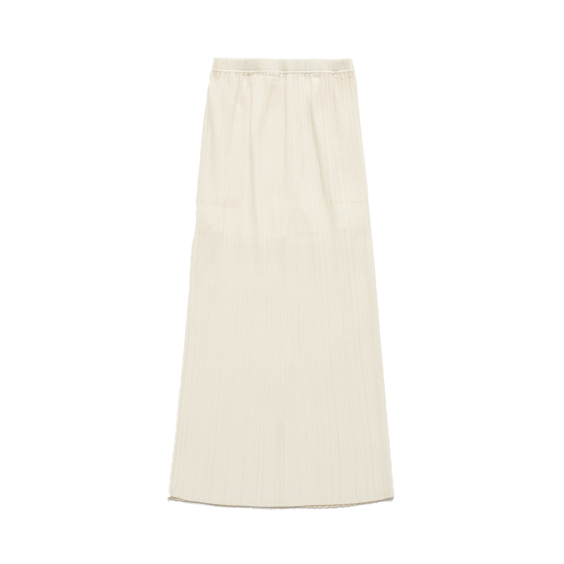 FV25B_SK01IV000 FARVEN Pleats Long Skirt Ivory