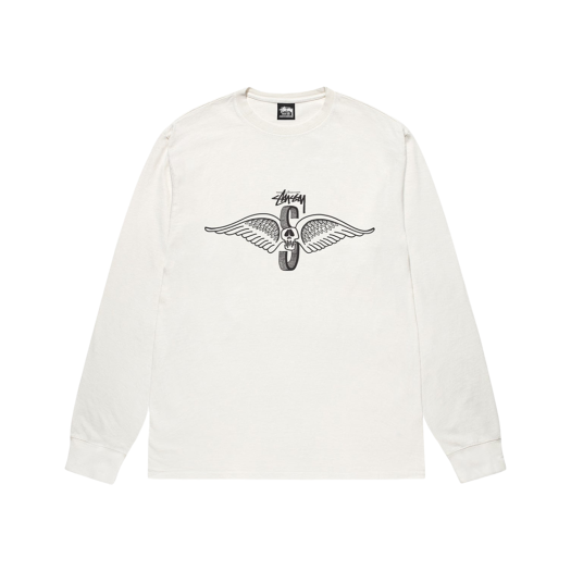 ★人気★【Stussy】★JUMBO LS TEE PIGMENT DYED★NATURAL★ 스투시 점보 피그먼트 다이드 롱슬리브 티셔츠 내츄럴 | Stussy