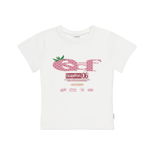 Tシャツ・カットソー ESCAPEFROM ESCF LOGO COLLAGE PRINT SLIMFIT T-shirt ESCAPEFROM ESCF Logo Collage Print Slim Fit Short Sleeve T