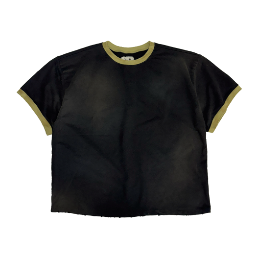 DRT_BK Hommless  Distressed Ringer Tee Black