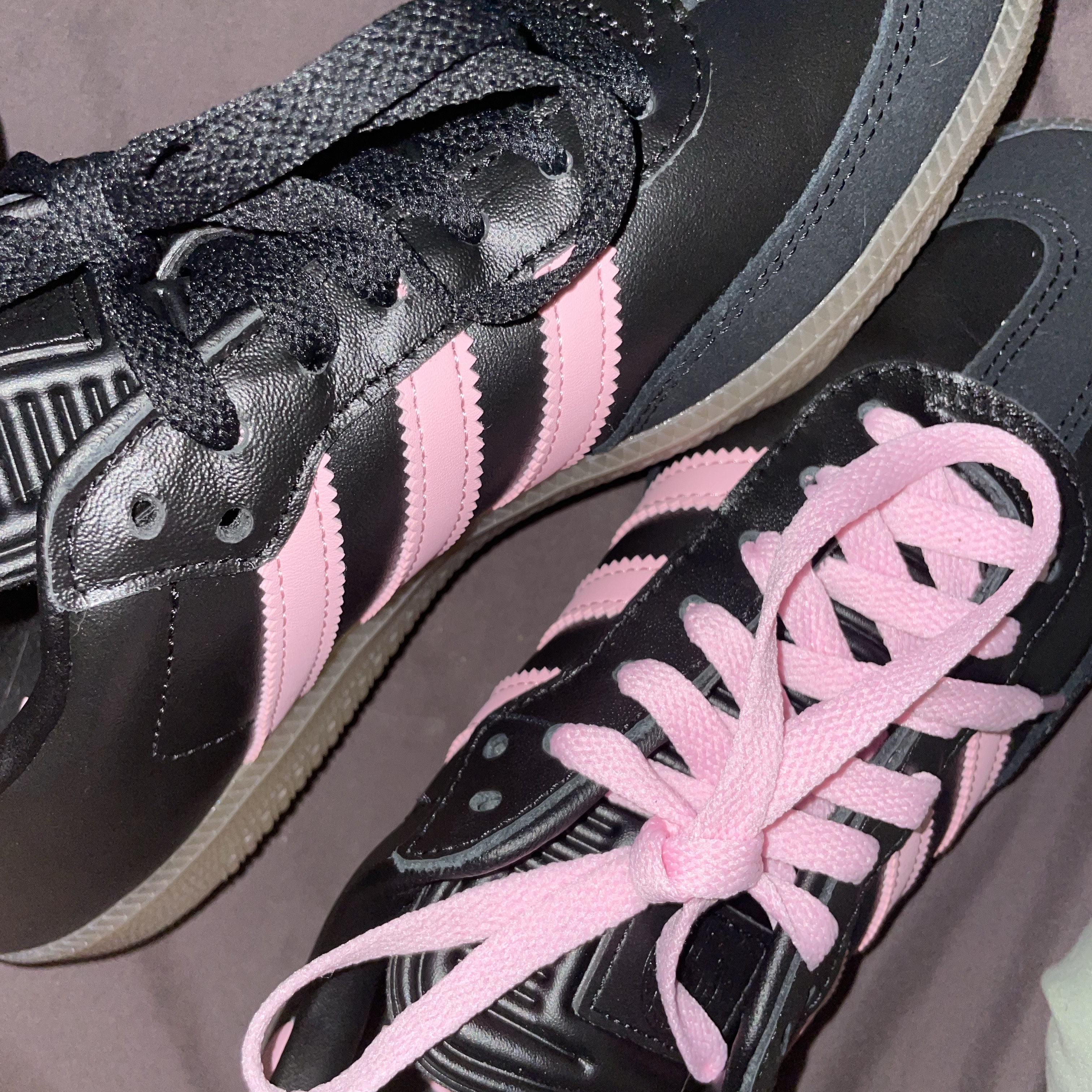 Adidas x Inter Miami CF Samba Core Black Light Pink 착용 스타일 - 1