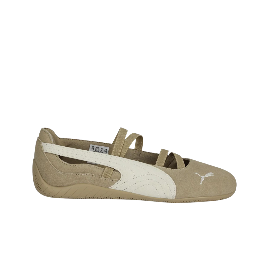 (W) 푸마 스피드캣 발레 스웨이드 탄 웜 화이트((W) Puma Speedcat Ballet Suede Tan Warm White)