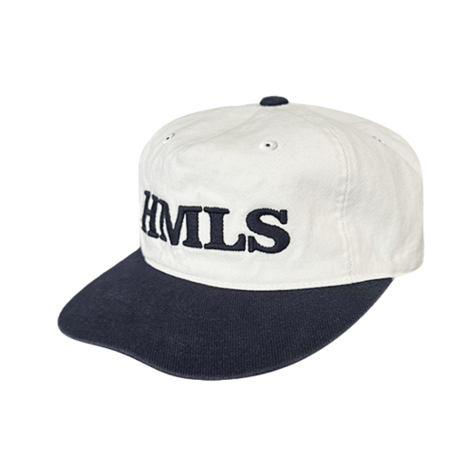 HV5H_WTNV Hommless HMLS  Vintage 5 Panel Hat White Navy