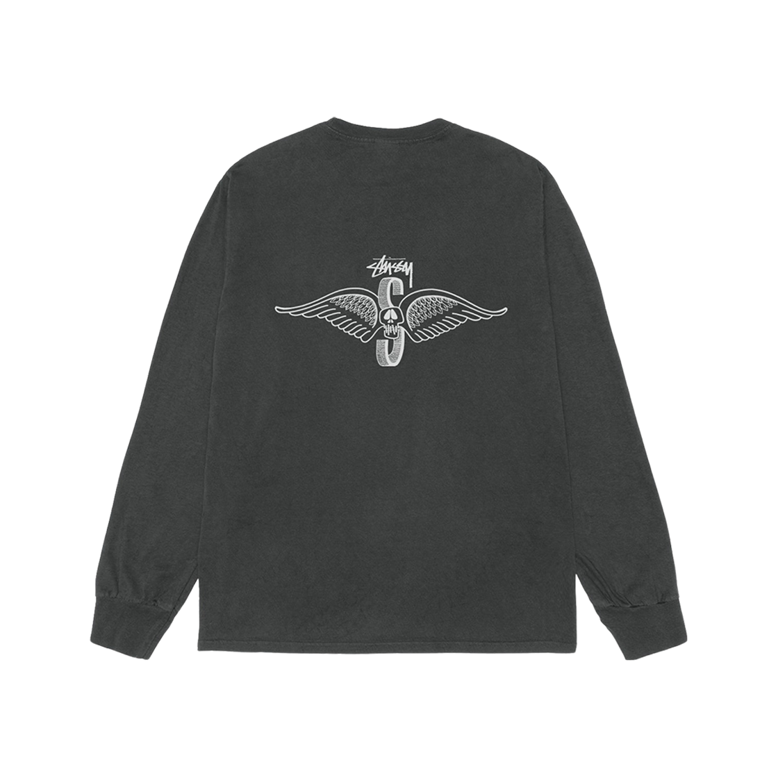 스투시 스컬 윙스 피그먼트 다이드 롱슬리브 티셔츠 블랙(Stussy Skull Wings Pigment Dyed LS T-Shirt Black) - 2