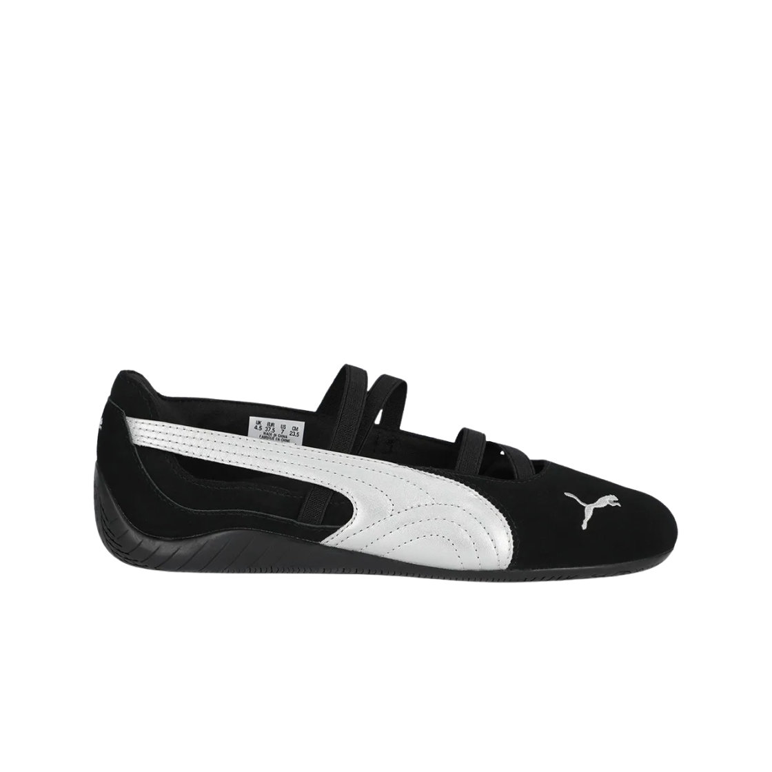 (W) 푸마 스피드캣 발레 스웨이드 블랙 실버((W) Puma Speedcat Ballet Suede Black Silver)